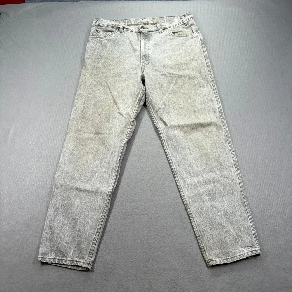 Levi's 550 Relaxed Fit Jeans Mens 36x30 Grey Acid Wash Vintage Made in USA